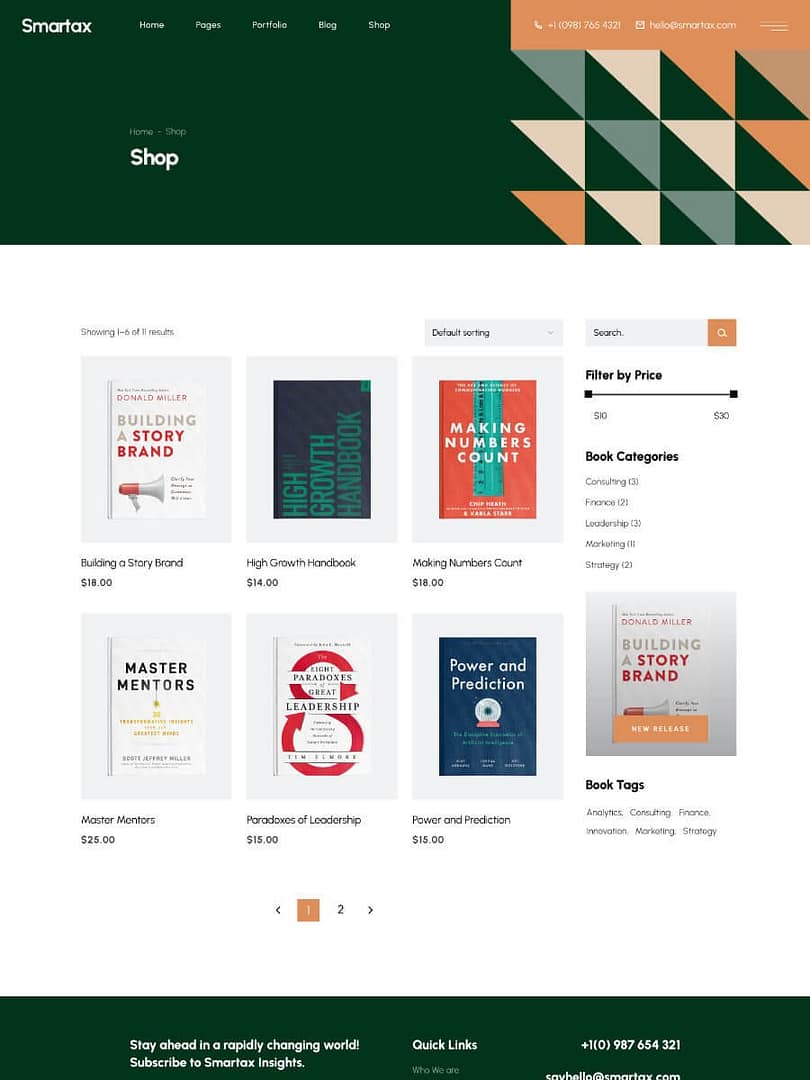 Smartax Consultign Pages Shop